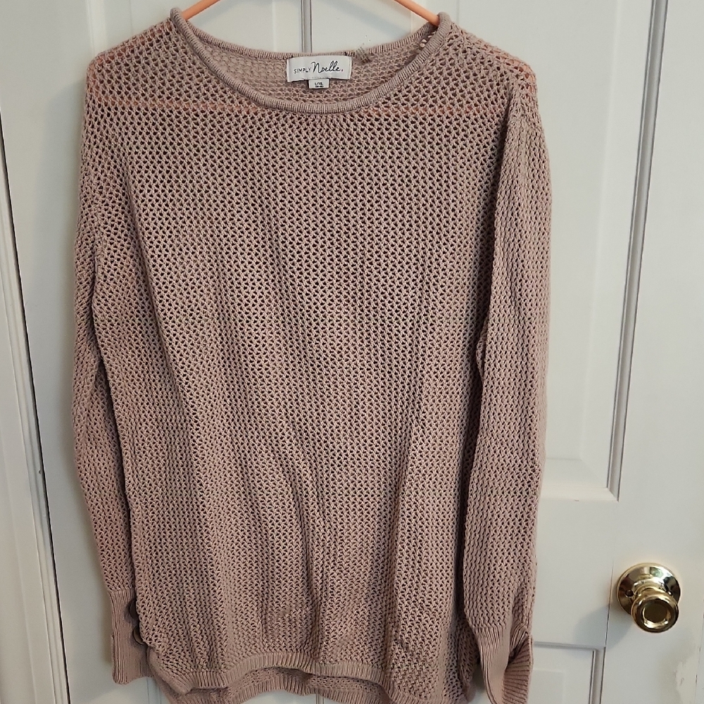 Simply Noelle Women's Beige Knit Sweater L/XL
